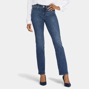 NYDJ Marilyn Straight Jeans Blue Wash Size 12‎